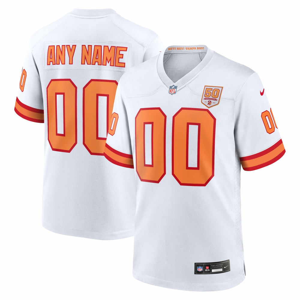 76 Tampa Bay Buccaneers 50th Season Custom Game Jersey White | Nike for Sale