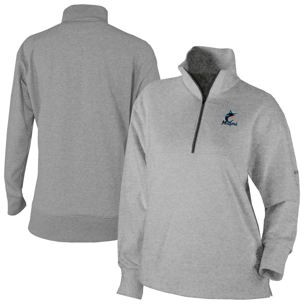 Miami Marlins Columbia Women's Birchwood Hills Quarter-Zip Pullover - MLB