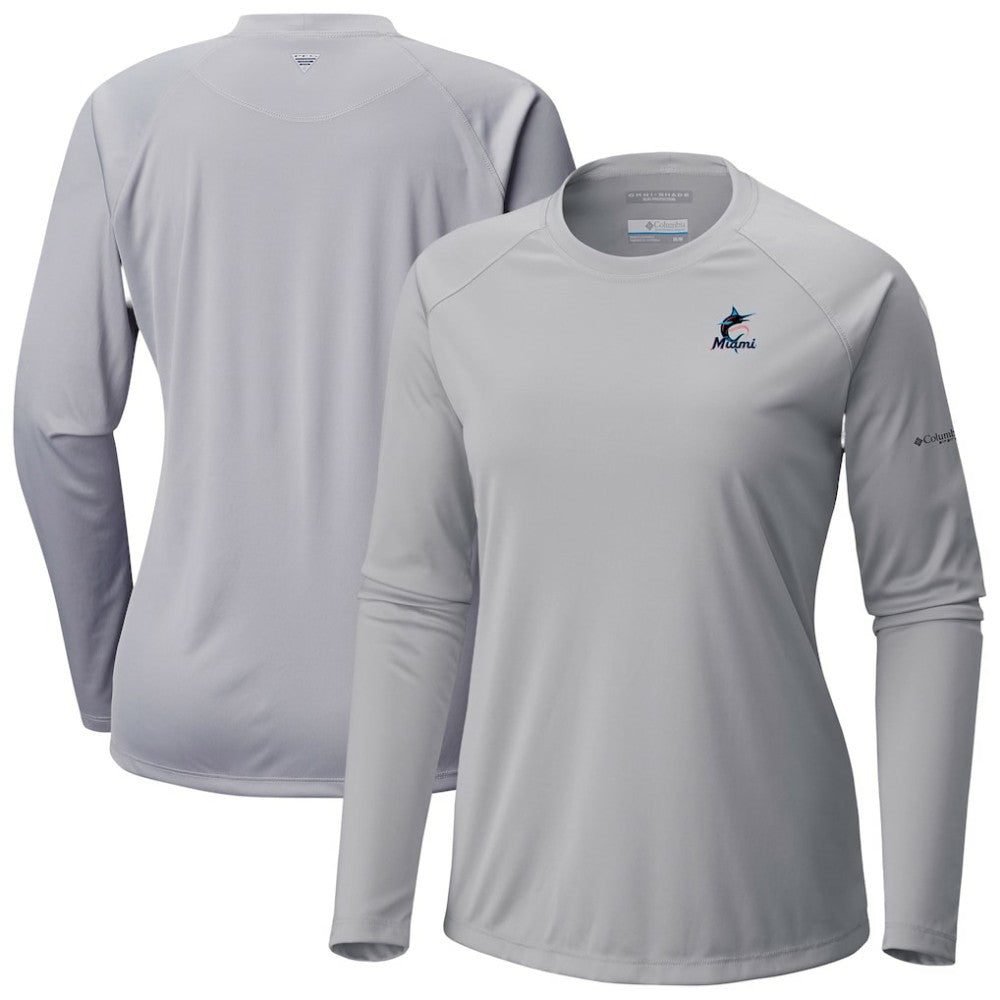 Miami Marlins Columbia Tidal Tee II Long Sleeve T-Shirt - MLB