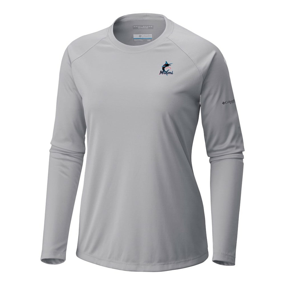 Miami Marlins Columbia Tidal Tee II Long Sleeve T-Shirt - MLB