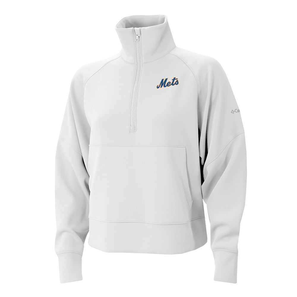 New York Mets Columbia Women's Wickhams Hills Raglan Omni-Wick Quarter-Zip Pullover - MLB
