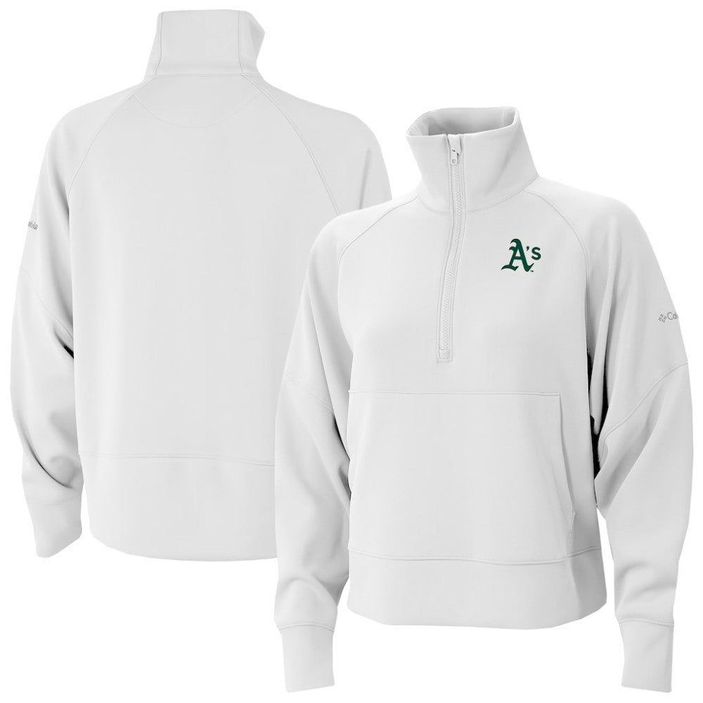 Athletics Columbia Women's Wickhams Hills Raglan Omni-Wick Quarter-Zip Pullover - MLB