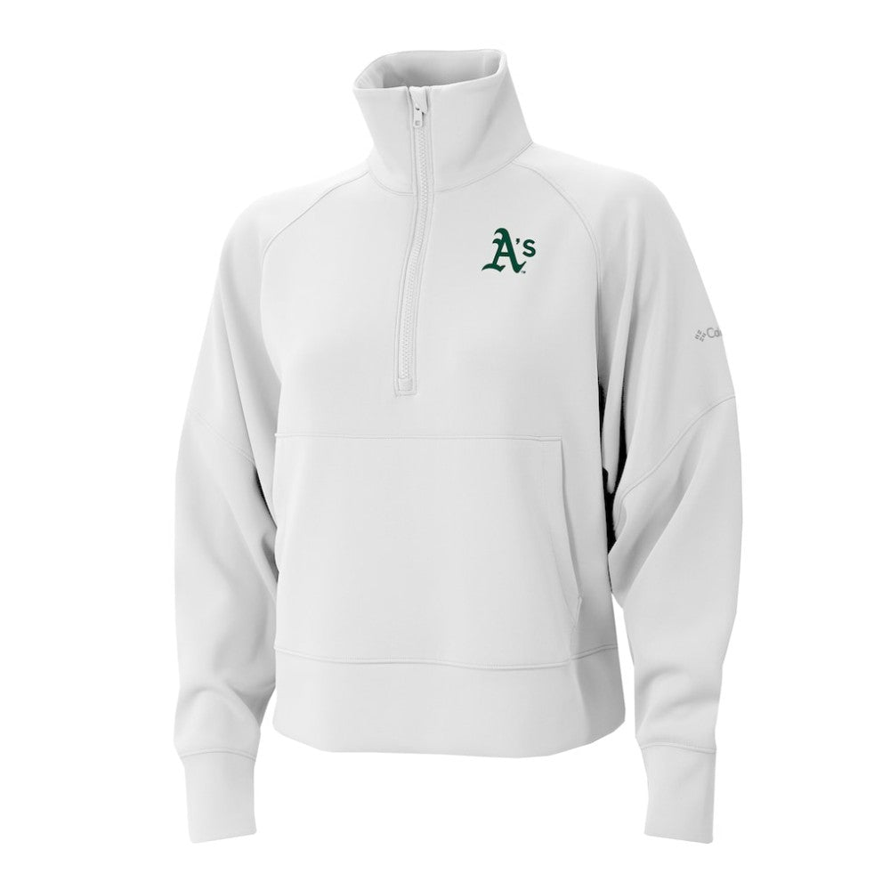 Athletics Columbia Women's Wickhams Hills Raglan Omni-Wick Quarter-Zip Pullover - MLB