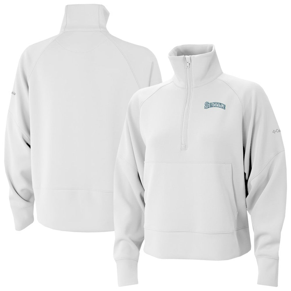 Seattle Mariners Columbia Women's Wickhams Hills Raglan Omni-Wick Quarter-Zip Pullover - MLB