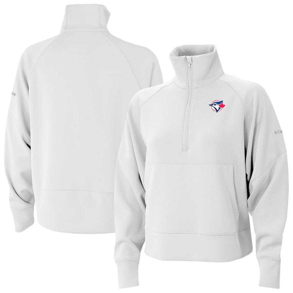 Toronto Blue Jays Columbia Women's Wickhams Hills Raglan Omni-Wick Quarter-Zip Pullover - MLB
