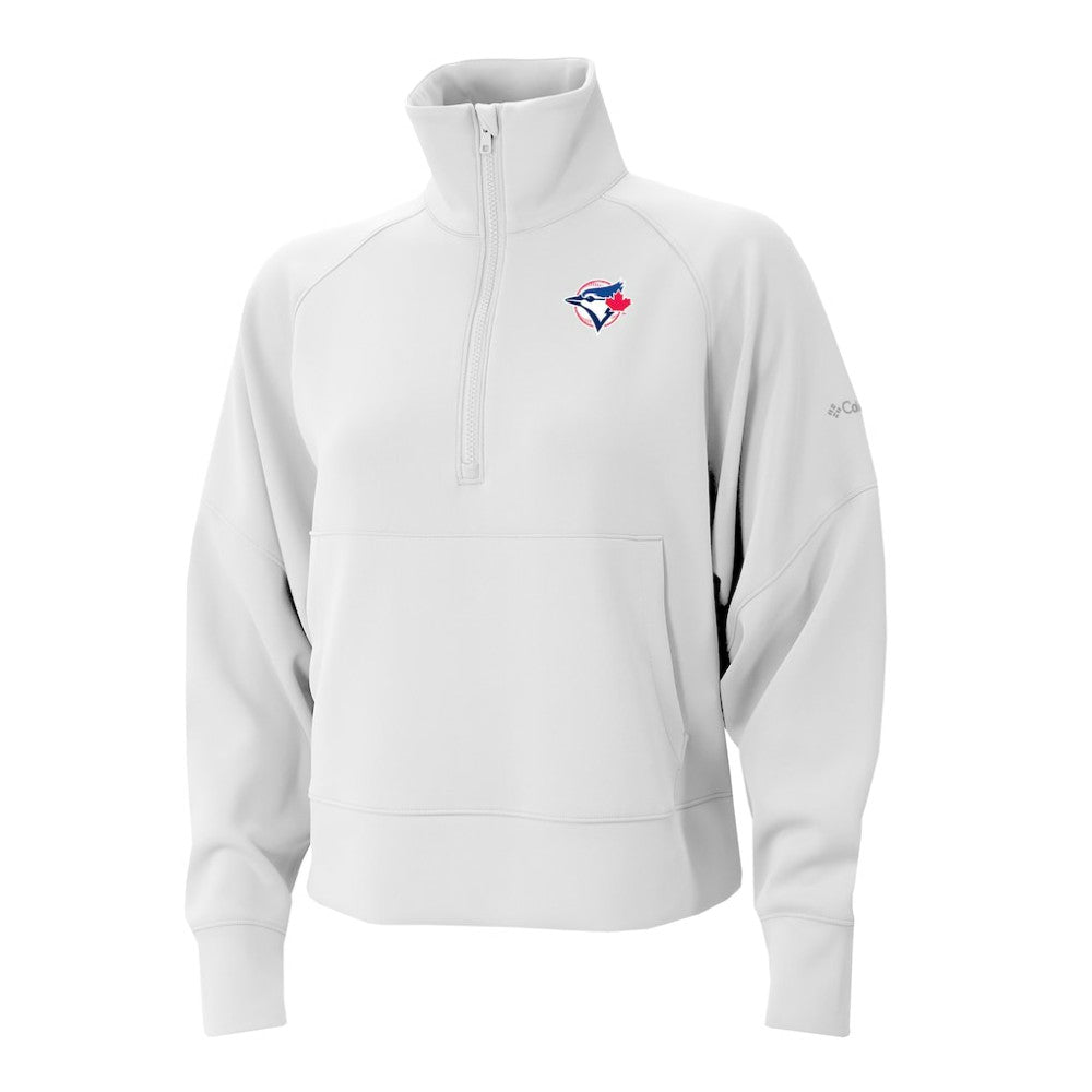 Toronto Blue Jays Columbia Women's Wickhams Hills Raglan Omni-Wick Quarter-Zip Pullover - MLB