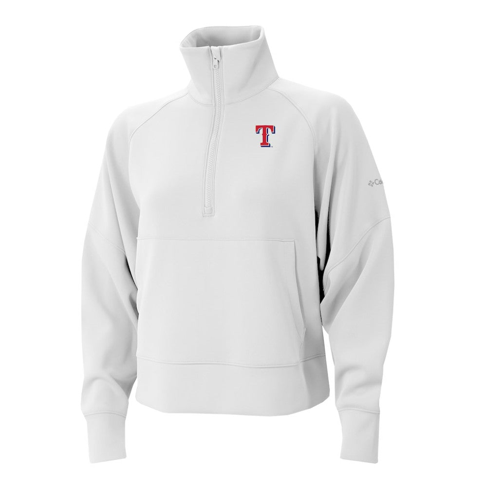 Texas Rangers Columbia Women's Wickhams Hills Raglan Omni-Wick Quarter-Zip Pullover - MLB