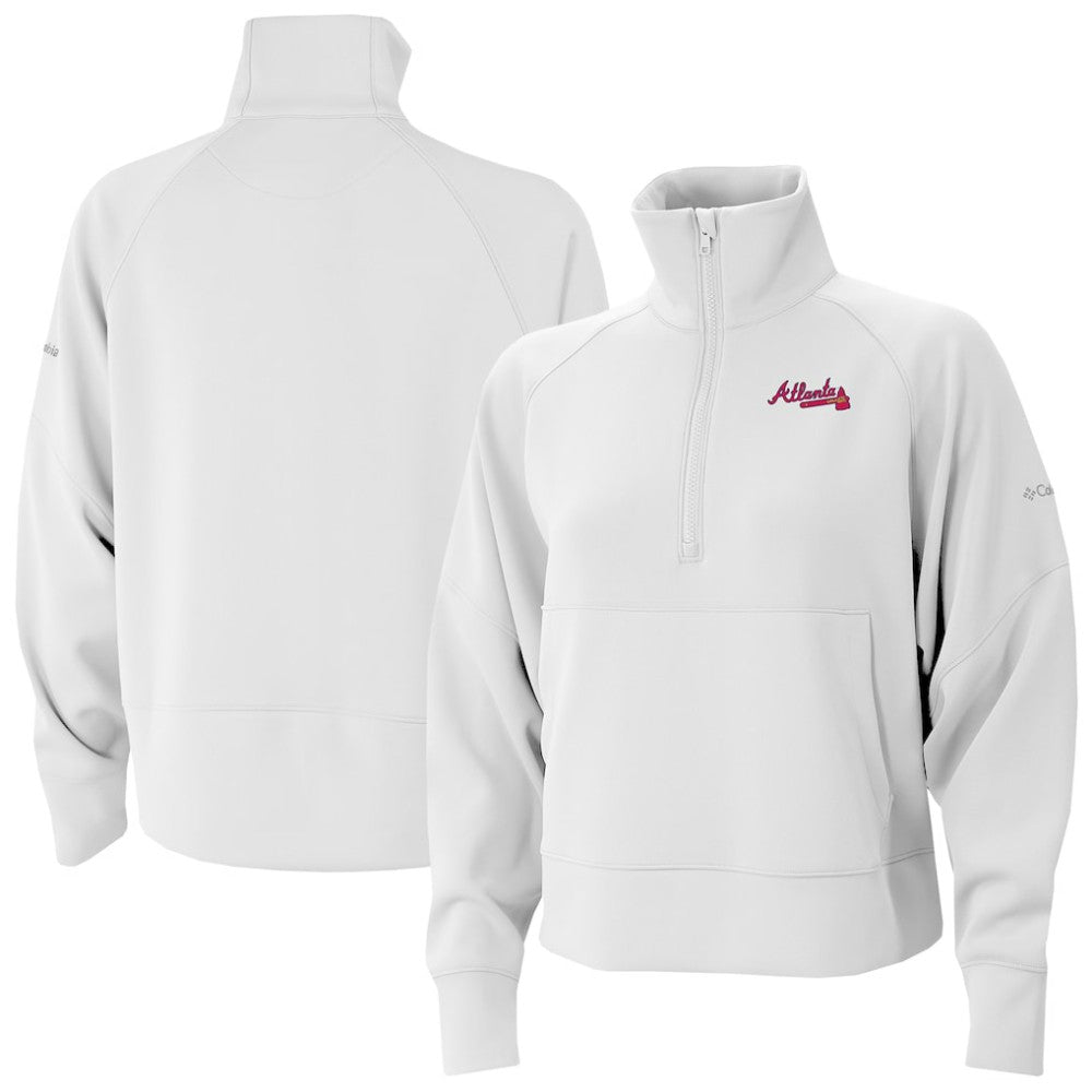 Atlanta Braves Columbia Women's Wickhams Hills Raglan Omni-Wick Quarter-Zip Pullover - MLB