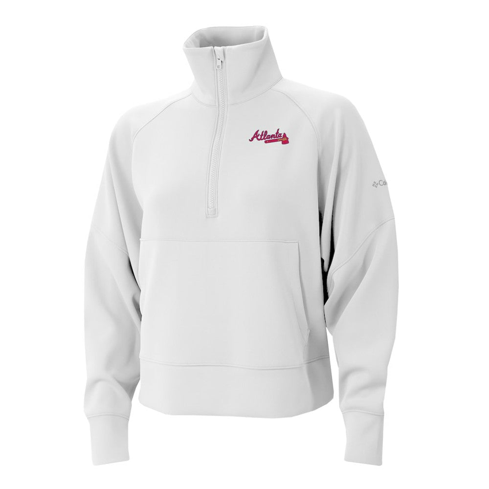 Atlanta Braves Columbia Women's Wickhams Hills Raglan Omni-Wick Quarter-Zip Pullover - MLB