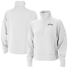 Houston Astros Columbia Women's Wickhams Hills Raglan Omni-Wick Quarter-Zip Pullover - MLB