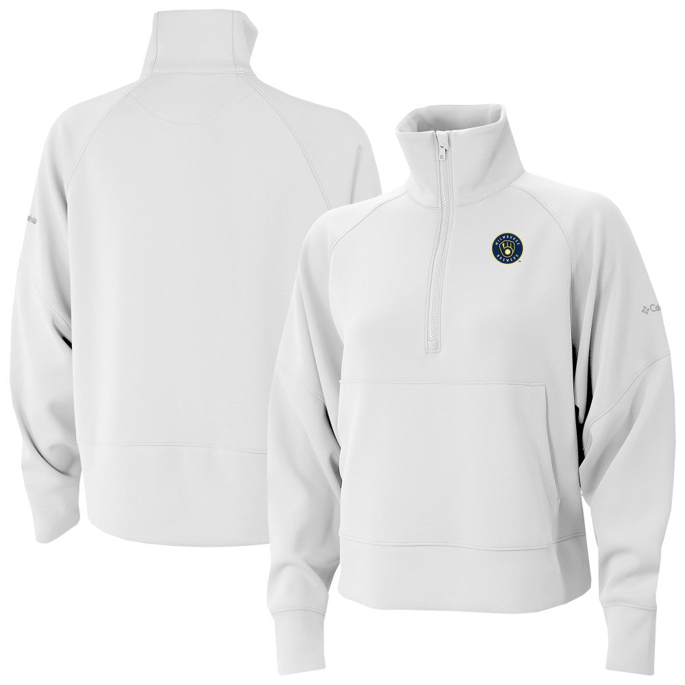 Milwaukee Brewers Columbia Women's Wickhams Hills Raglan Omni-Wick Quarter-Zip Pullover - MLB