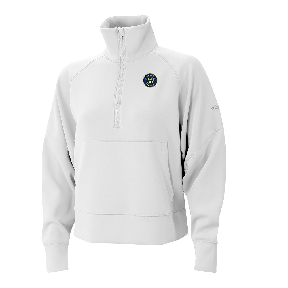 Milwaukee Brewers Columbia Women's Wickhams Hills Raglan Omni-Wick Quarter-Zip Pullover - MLB