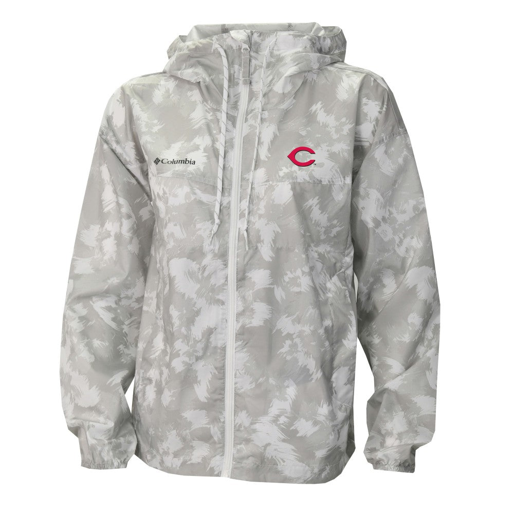 Cincinnati Reds Columbia Women's Flash Challenger Full-Zip Hoodie Windbreaker Jacket - MLB