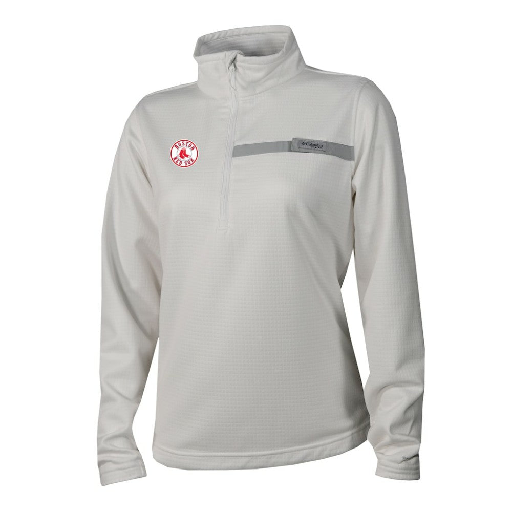 Boston Red Sox Columbia Women's Skiff Guide Fleece Half-Zip Pullover Jacket - MLB