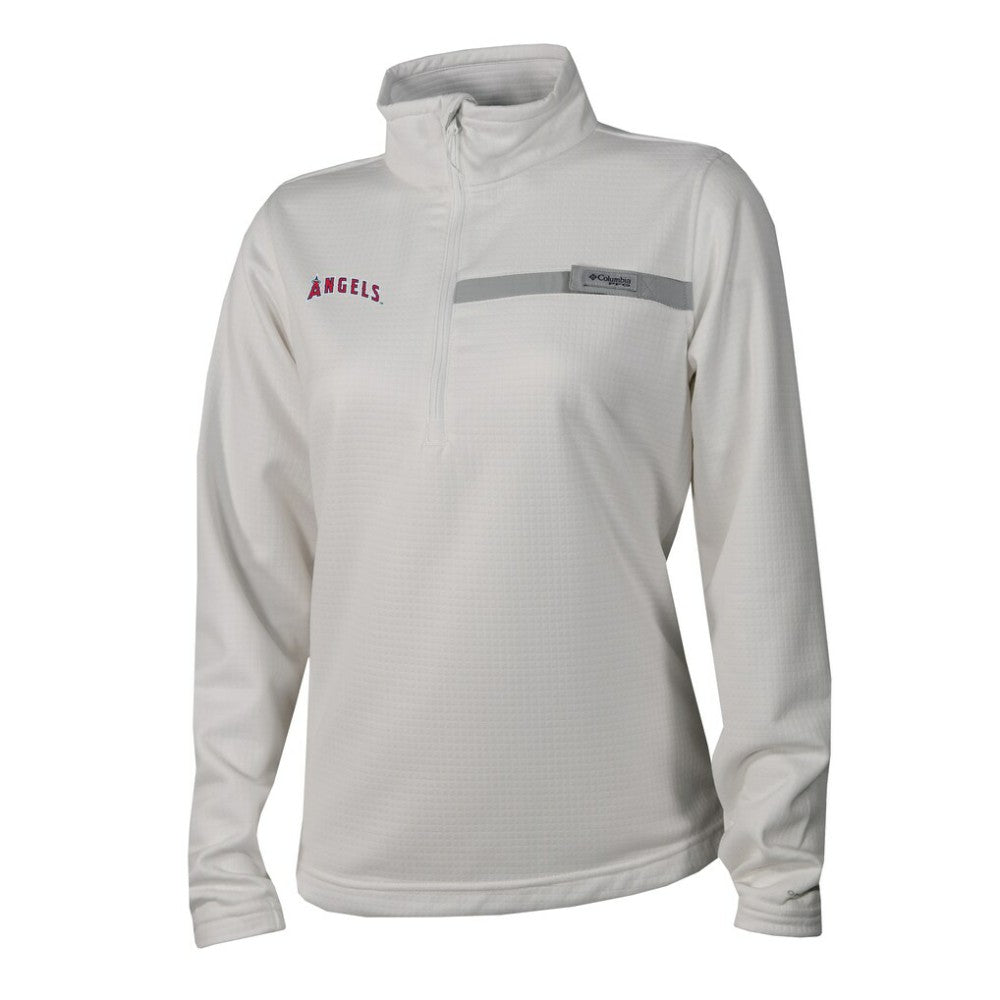 Los Angeles Angels Columbia Women's Skiff Guide Fleece Half-Zip Pullover Jacket - MLB