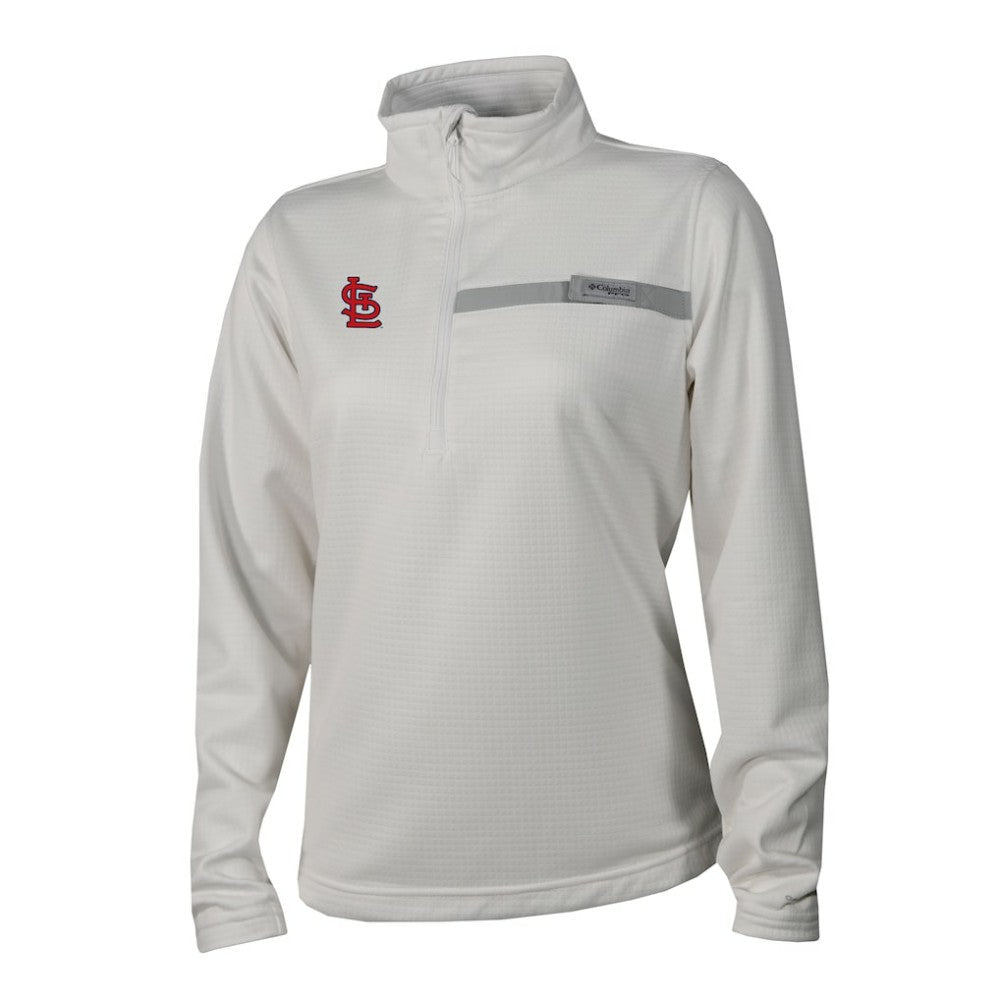 St. Louis Cardinals Columbia Women's Skiff Guide Fleece Half-Zip Pullover Jacket - MLB