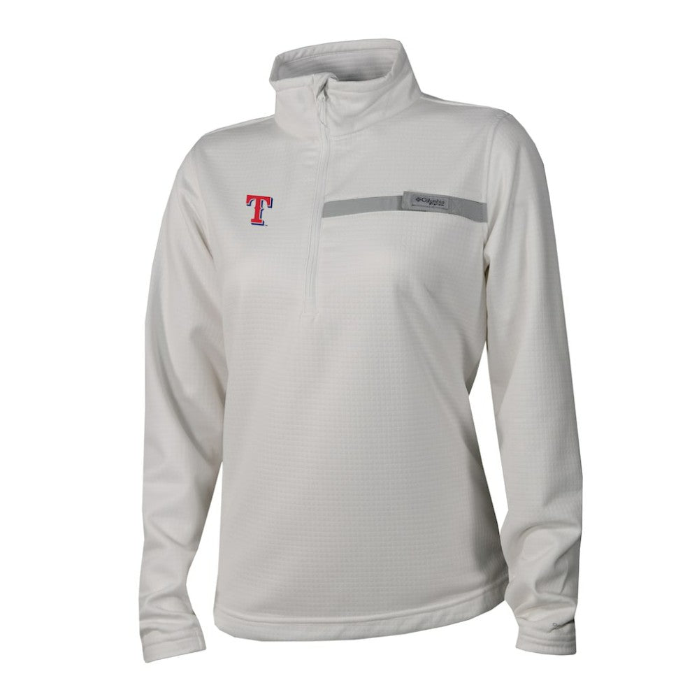 Texas Rangers Columbia Women's Skiff Guide Fleece Half-Zip Pullover Jacket - MLB