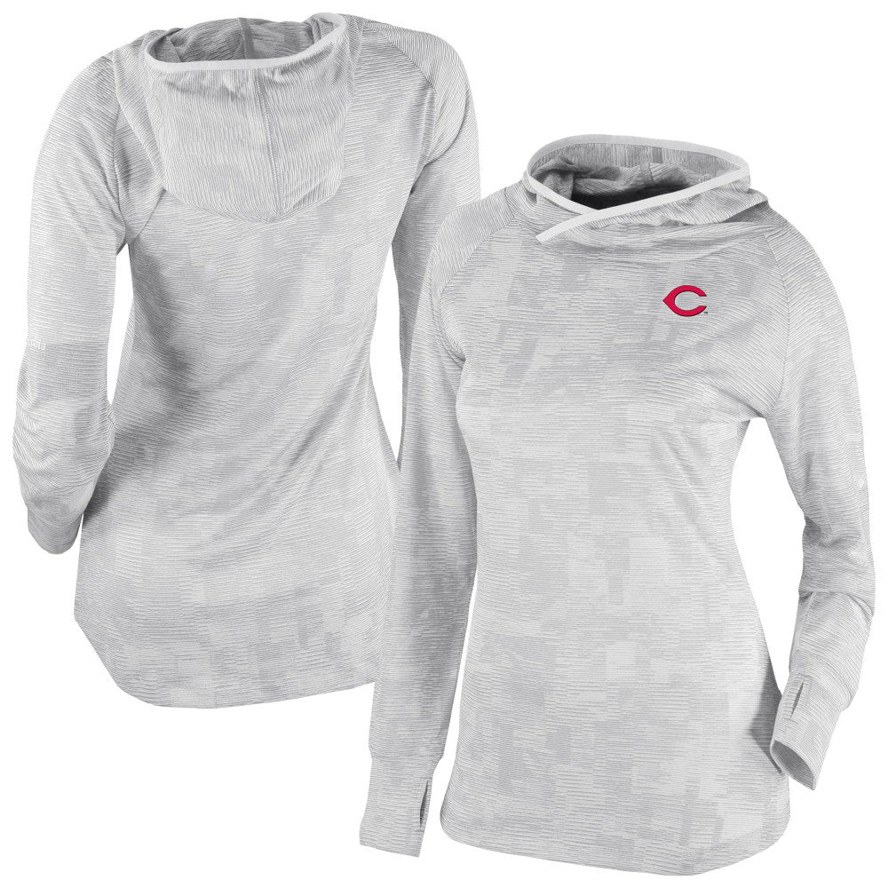 Cincinnati Reds Columbia Women's Omni-Wick Sunday Ball Raglan Pullover Hoodie - MLB