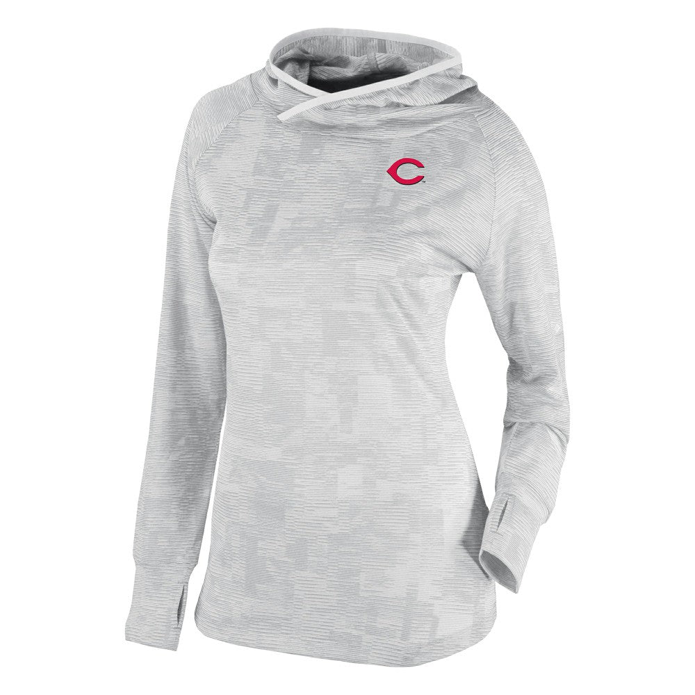 Cincinnati Reds Columbia Women's Omni-Wick Sunday Ball Raglan Pullover Hoodie - MLB