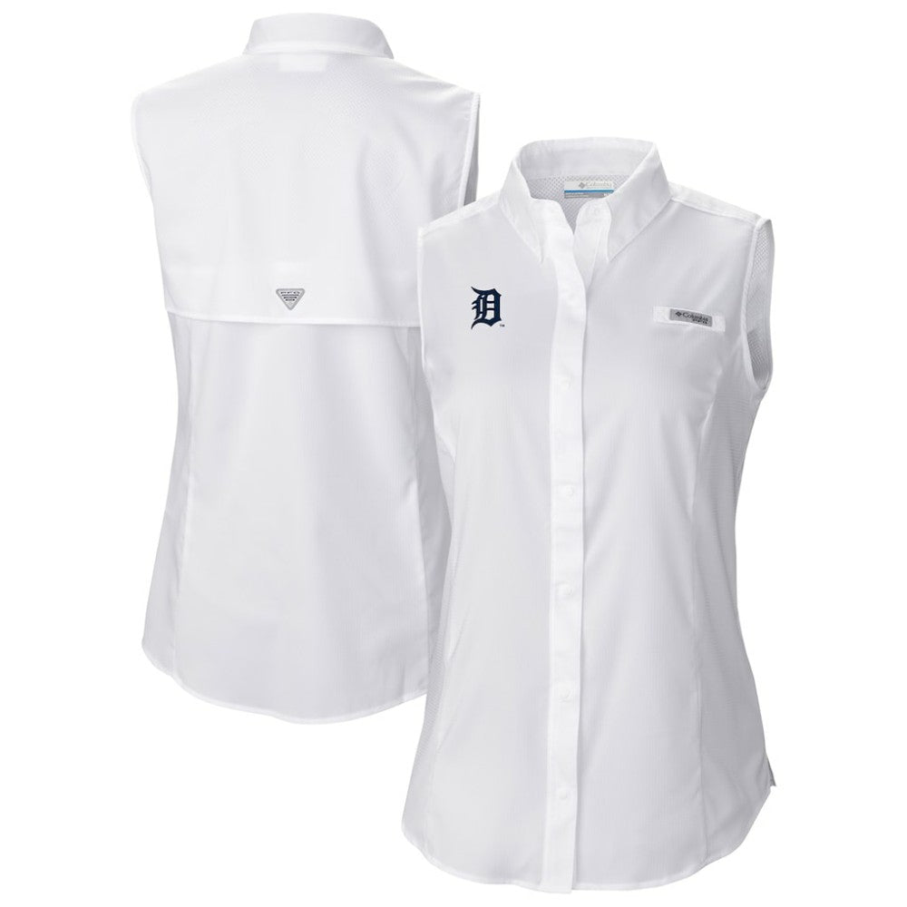 Detroit Tigers Columbia Women's Tamiami Sleeveless Shirt - MLB
