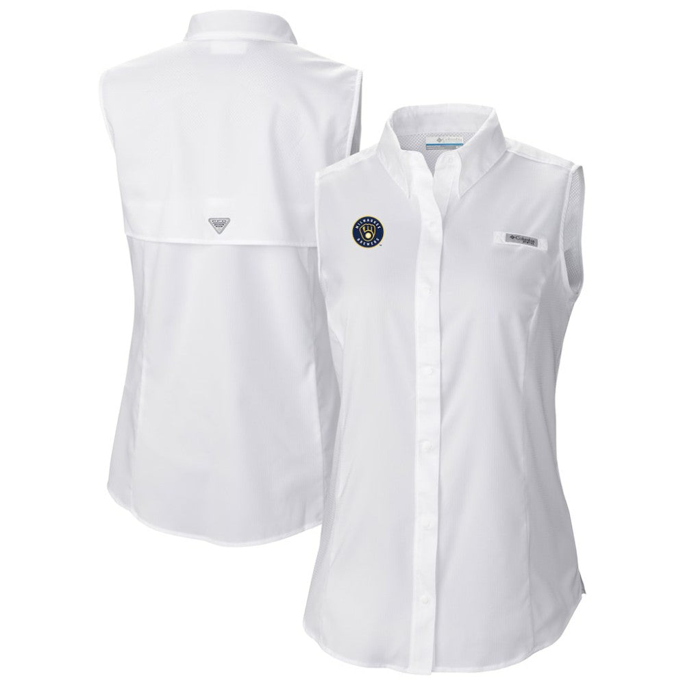 Milwaukee Brewers Columbia Women's Tamiami Sleeveless Shirt - MLB