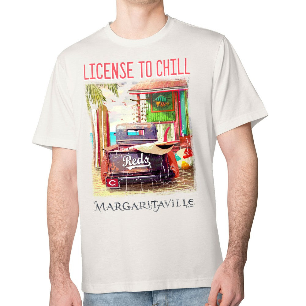 Cincinnati Reds Margaritaville License to Chill T-Shirt - MLB