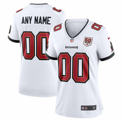 Tampa Bay Buccaneers Women's 50th Season Custom Game Jersey White | Nike for Sale