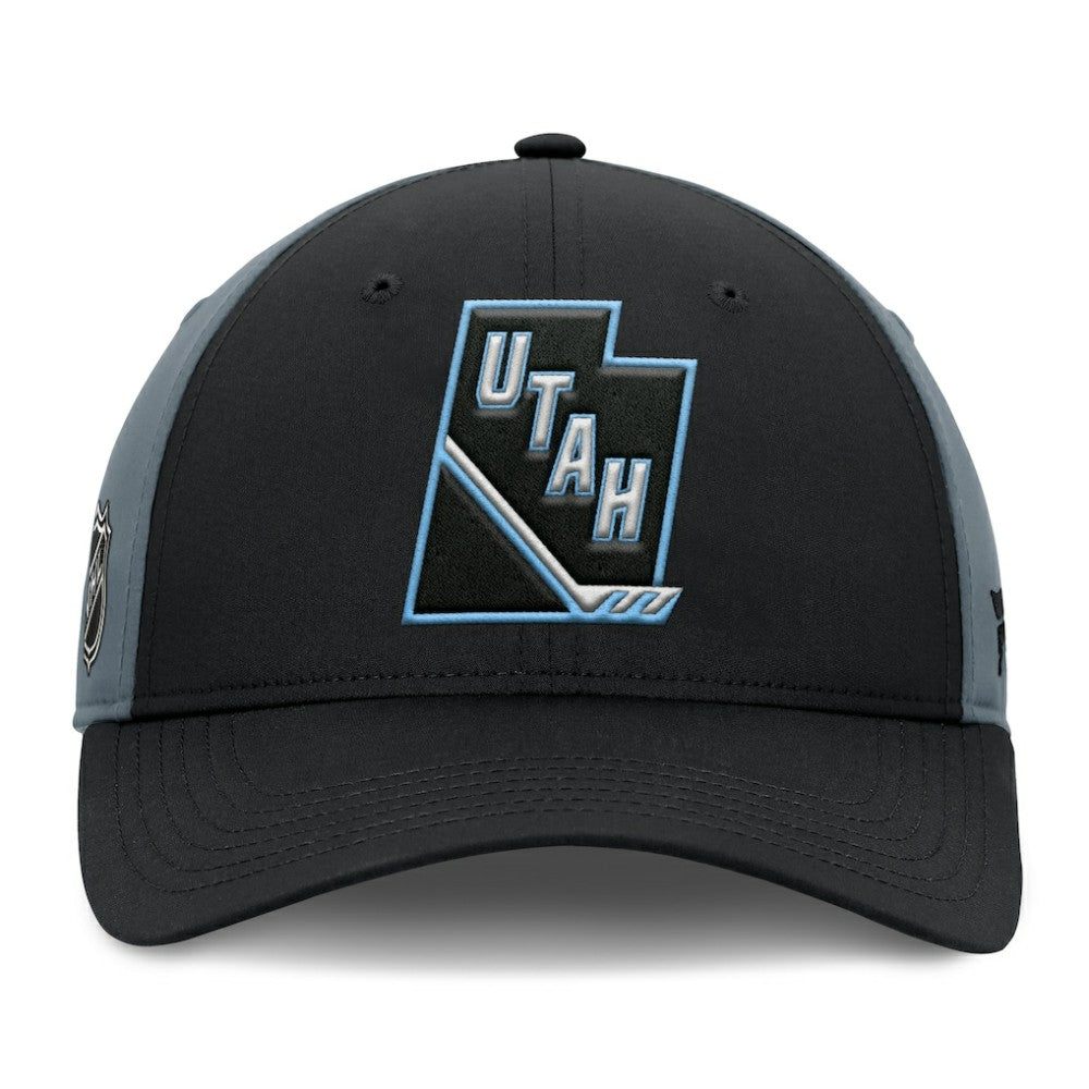 Utah Mammoth Fanatics Utah Badge Adjustable Hat - Black/Charcoal - NHL