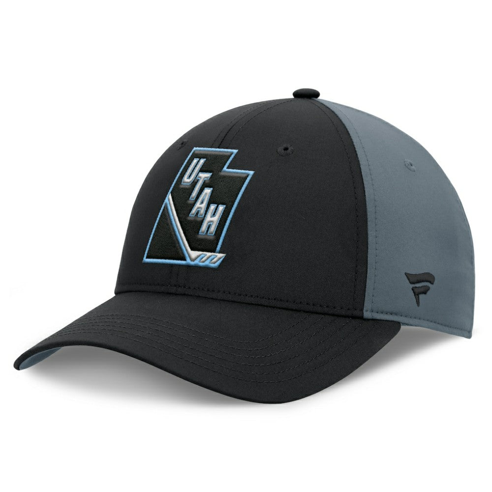 Utah Mammoth Fanatics Utah Badge Adjustable Hat - Black/Charcoal - NHL