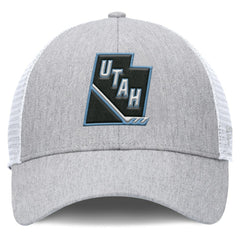 Utah Mammoth Fanatics Utah Badge Trucker Adjustable Hat - Gray/White - NHL