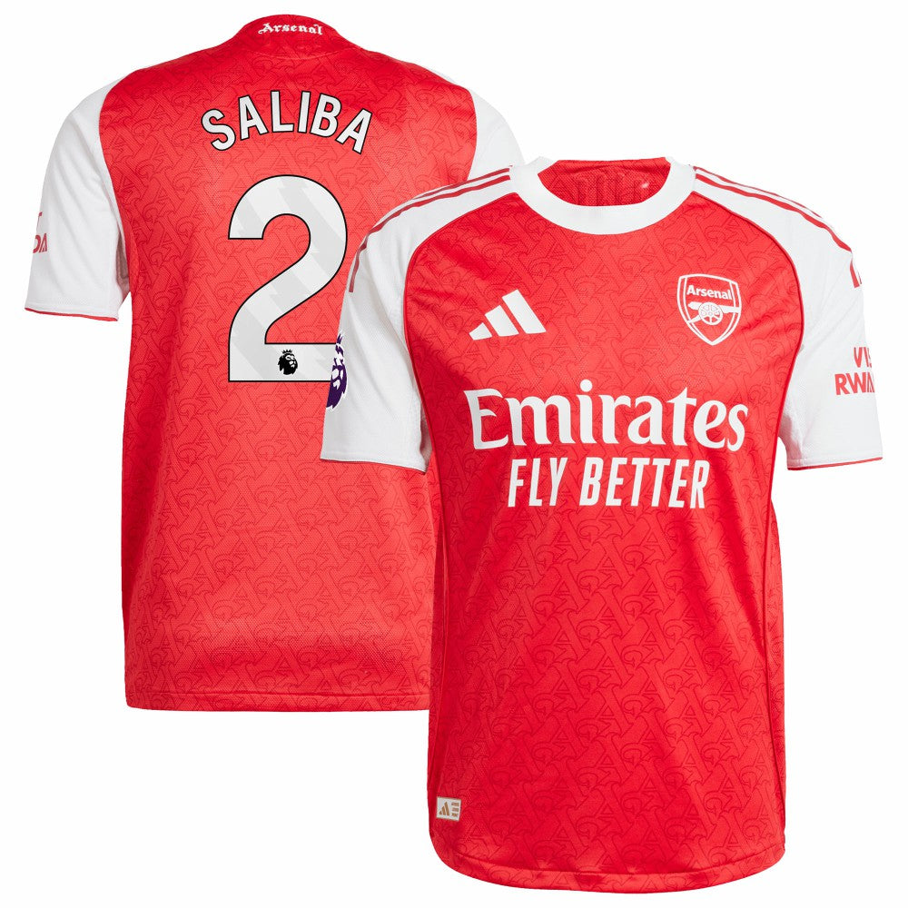 William Saliba Arsenal 2025/26 Home Player Jersey Red | Adidas discount