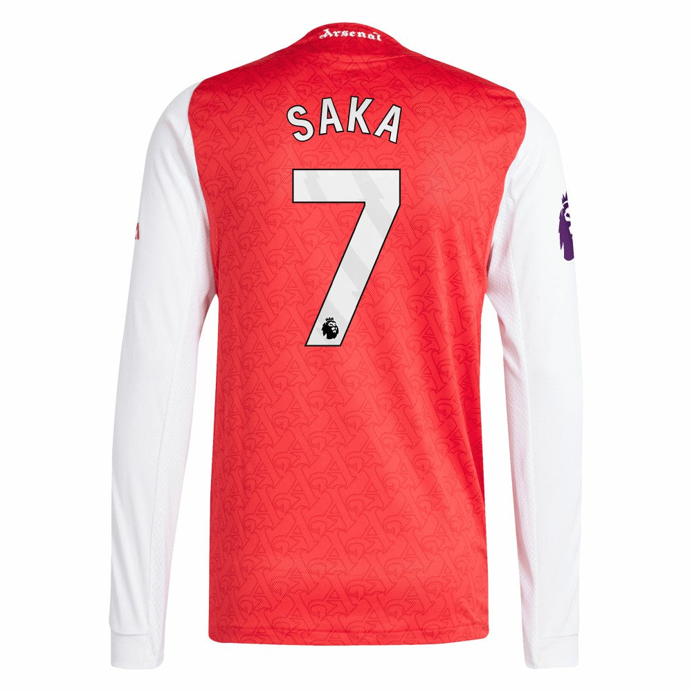 Bukayo Saka Arsenal 2025/26 Home Long Sleeve Player Jersey Red | Adidas Online