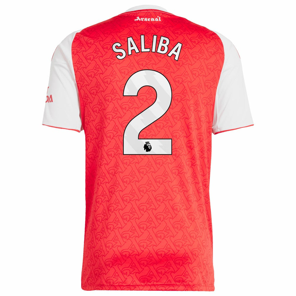William Saliba Arsenal 2025/26 Home Replica Player Jersey Red | Adidas Online