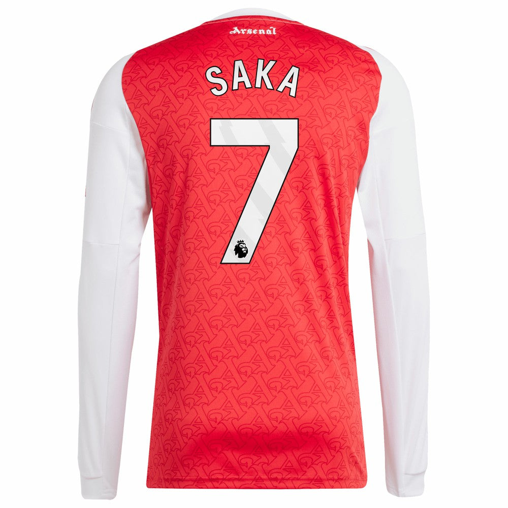 Bukayo Saka Arsenal 2025/26 Home Replica Long Sleeve Player Jersey Red | Adidas discount