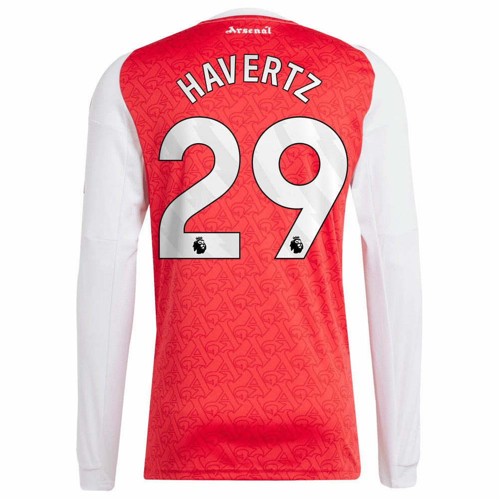 Kai Havertz Arsenal 2025/26 Home Replica Long Sleeve Player Jersey Red | Adidas Sale