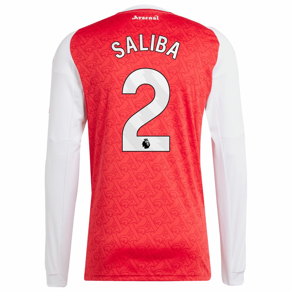 William Saliba Arsenal 2025/26 Home Replica Long Sleeve Player Jersey Red | Adidas Online