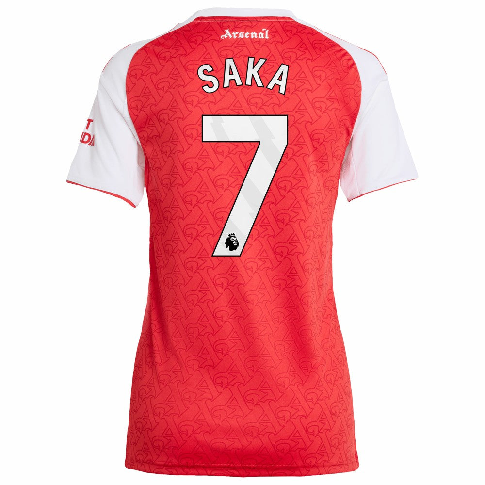 Bukayo Saka Arsenal Women's 2025/26 Home Replica Player Jersey Red | Adidas
