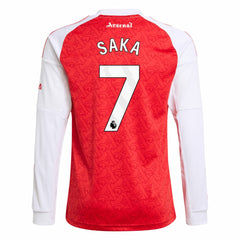 Bukayo Saka Arsenal Youth 2025/26 Home Replica Long Sleeve Player Jersey Red | Adidas Online