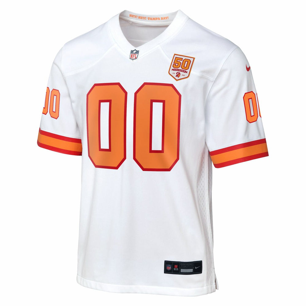 Tampa Bay Buccaneers Youth 50th Anniversary Custom Game Jersey White | Nike for Sale