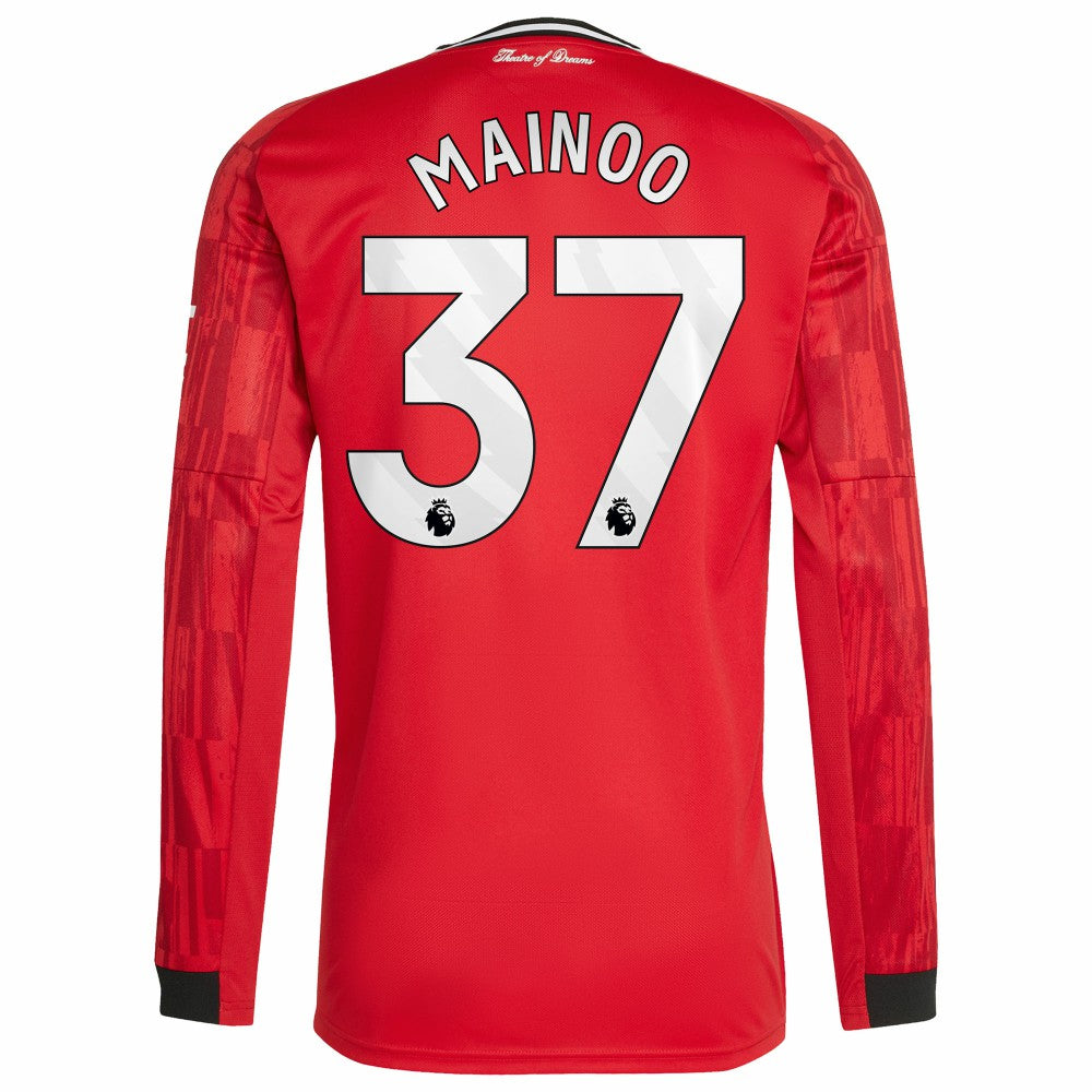 Kobbie Mainoo Manchester United Home 2025/26 Replica Player Long Sleeve Jersey Red | Adidas discount
