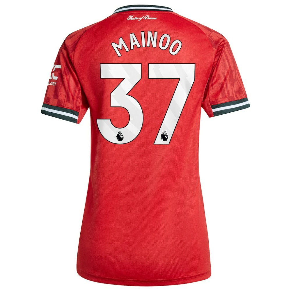 Kobbie Mainoo Manchester United Women's Home 2025/26 Replica Player Jersey Red | Adidas Sale