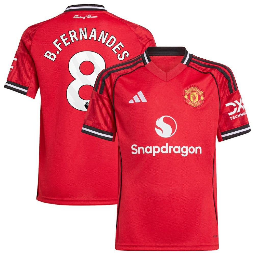 Bruno Fernandes Manchester United Youth Home 2025/26 Replica Player Jersey Red | Adidas Sale