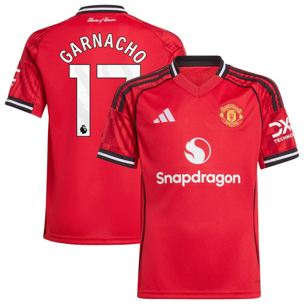 Alejandro Garnacho Manchester United Youth Home 2025/26 Replica Player Jersey Red | Adidas Online