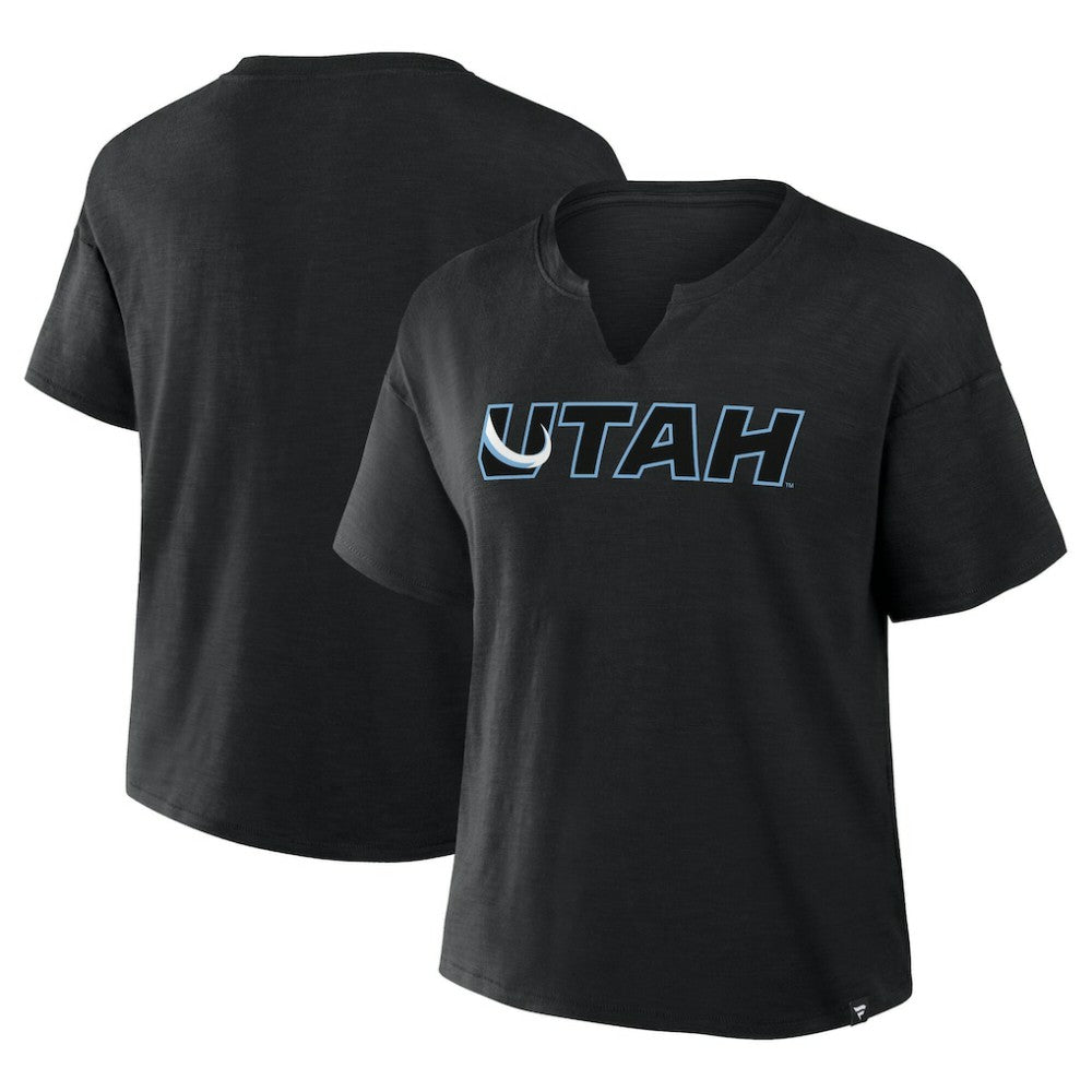 Utah Mammoth Fanatics Women's Combo Stadium Slub Boxy T-Shirt - Black - NHL