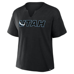 Utah Mammoth Fanatics Women's Combo Stadium Slub Boxy T-Shirt - Black - NHL