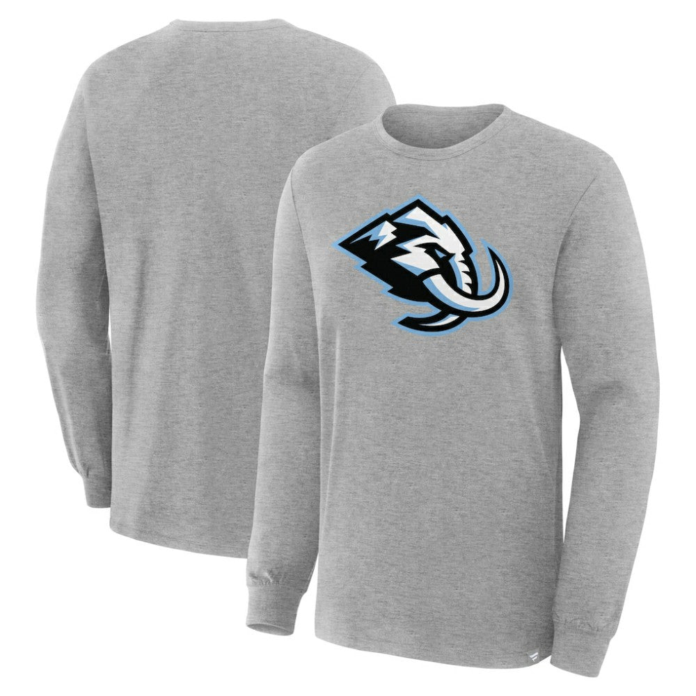 Utah Mammoth Fanatics Primary Logo Legacy Long Sleeve T-Shirt - Heather Gray - NHL