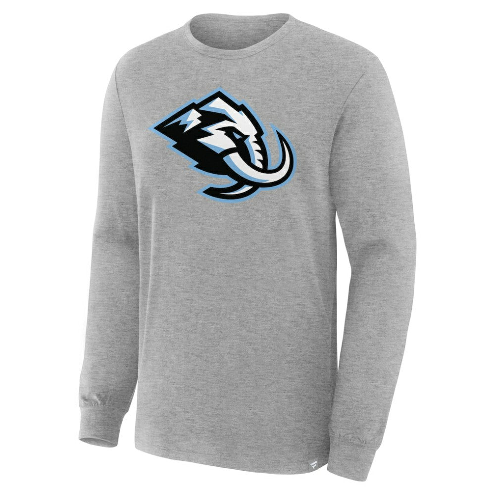 Utah Mammoth Fanatics Primary Logo Legacy Long Sleeve T-Shirt - Heather Gray - NHL