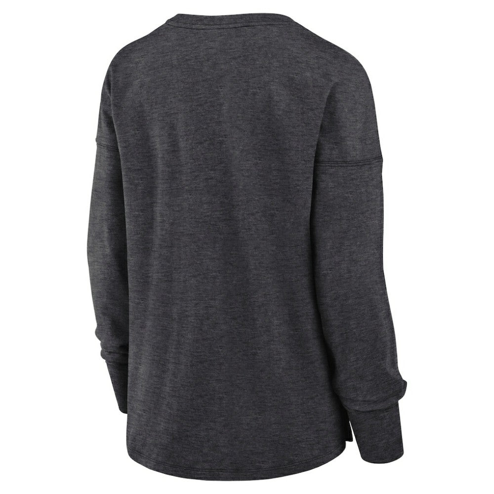 Utah Mammoth Fanatics Women's Primary Logo Legacy Long Sleeve T-Shirt - Heather Charcoal - NHL