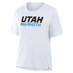 Utah Mammoth Fanatics Women's Wordmark Legacy T-Shirt - White - NHL