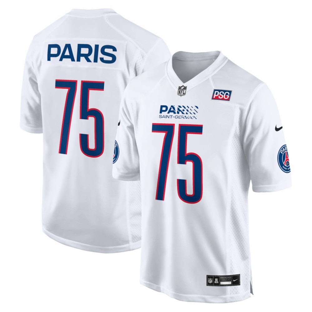 Paris Saint-Germain 2025 Soccer x NFL Game Jersey White | Nike discount